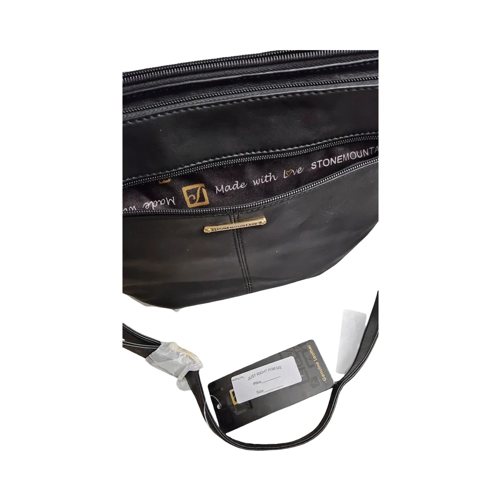 New Stone Mountain Hampton Multi Compartment black Hobo Bag